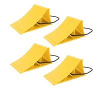 Acouto Cunei per Ruote di Servizio da 4 Pezzi con Corda Antiscivolo, Fermaruota in Plastica Dura Ad Alta stabilità per, Giallo, il Nostro Cuneo per Ruota Leggero con Corda, Cuneo per Ruota in