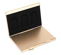 Acouto Custodia per Carte da Gioco Lega di Alluminio 6 Slot Supporto per Cartuccia di Gioco Portatile Ultrasottile per Carte da di Archiviazione d'oro Micro Sei per Custodia 6 Storage (GOLD)