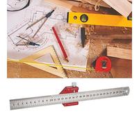Acouto CX300-2 Misura in Scala da 300 Mm Righello per Tracciatura Strumento per Marcatura Righello Angolare per la Lavorazione del LegnoCX300-2 Ed Estende la Gamma Co per Tracciatura per la (CX300-)