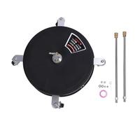 Acouto Detergente per Superfici 16,5 Pollici ABS Acciaio Inossidabile Connettore da 1/4 Pollici 4500psi Idropulitrice per Superfici con 4 Ruote per Pavimenti e Pareti Veicolo Affronta 4500 Sporche a