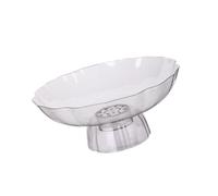 Acouto Espositore per Piatti da Frutta, Placcato in Argento, Design Elevato, Grande capacità, Piatto da Portata per Caramelle, per Soggiorno, varietà di Frutta Trasparente, per Snack, Grandi e