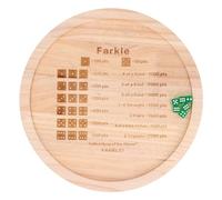 Acouto Farkle Dadi T Imp abilità Matematica da Dadi in Legno G T per la Famiglia G Round 18 Cm da da Farkle da da da a da da a del Vassoio Vassoio Vasso (Round 30 cm)