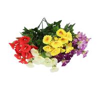 Acouto Fiori di Fiori Artificiali per all'aperto, 15,7 Pollici, 5 Mazzi, Tessuto di Seta, Gloria del Mattino Artificiale Viola Artificiali per all'aperto