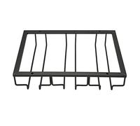 Acouto Iron ART ART Upside Glass Porta in Vetro Europeo Claimtro in Vetro a Sospensione Sotto Armadio Oro Upside Down Porta in in in Sotto Armadio 3 Righe (BLACK)