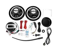 Acouto Kit Altoparlante Ricevitore Bluetooth Marino 16,5 Cm 120W | Metallo Plastica, Resistente All'acqua Salata, Barche Yacht ATV UTV Cart, Ingresso USB AUX, Audio Stereo