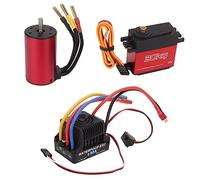 Acouto Kit ESC del Motore Brushless 3300kv Motore Senza Spazzole 80A ESC 30 Kg Servo Combinato Set per /8 per /10 Auto RC 12 Lo Slot a un Palo del 4 Ha Spazzole Senza Kit 3300kv