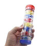 Acouto Materiali di Sicurezza Stick Toys Music Lezioni Stick Shaker per Bambini, Tubo di Plastica Rass per L'asilo (2 sezione)