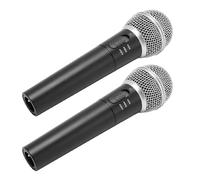 Acouto Microfono 2pcs Set Microfono Dinamico Portatile ABS con Ricevitore per Cantare Karaoke con la Dinamica Micro Micro -Handheld Dynamic in Frequenza Dynamic