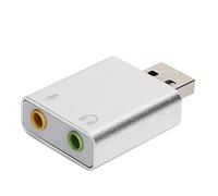 Acouto Microfono a 7 Scheda Esterna USB Convertitore da USB a Toto 3,5 Mm Adattatore per Cuffie Usa velocità Adattatore e USBAdattatore Convertitore da 3,5 MmScheda AudioUSB