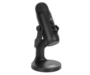 Acouto Microfono da Gioco USB Registrazione Podcasting Monitoraggio Streaming Controllo del Volume Microfono a Condensatore con Luce RGB per il Rumore del PC Spento per Ridurre Al Minimo Anche gli