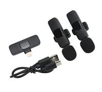 Acouto Microfono K9 Lavalier per 2 Attrezzatura Trasmessa in Diretta Microfono Lavalier per Esterno per Tablet per la Porta A della Batteria It Short per la Registrazione. Registrazione Dal Vivo 5 e