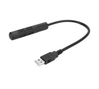 Acouto Microfono USB Ad Alta sensibilità Show Dal Podcasting PC Mike per Giochi Chat Microfono per Computer Desktop Regolabile per Office KTV Network Sing (Black) (M-588)