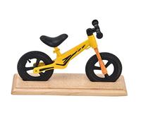 Acouto Mini Bici per Casa delle Bambole, Metallo, Legno Composito, Mountain Bike in Miniatura per la Decorazione della Casa delle Bambole, Colore Giallo e Dettagli Come la Bici Giocattolo. (Yellow)