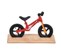 Acouto Mini Bici per Casa delle Bambole, Metallo, Legno Composito, Mountain Bike in Miniatura per la Decorazione della Casa delle Bambole, Colore Giallo e Dettagli Come la Bici Giocattolo. (Rosso)