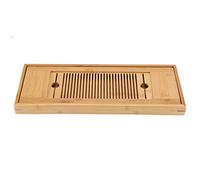 Acouto Mini Tea in bambù Vassoio per il Tavolo da Ufficio 38 * 15 Cm, Piatto da tè Gongfu Cinese Ecologico per 2-3 Persone, Vassoio per tè Facile da Pulire per gli Amanti del