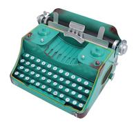 Acouto Modello di Macchina da Scrivere retrò Ornamento Artistico in Metallo Antico Innovativo Decorazione di Macchina da Scrivere Vintage per Fotografia Prop di Film Verde Antico di Design Mostra da