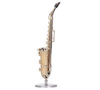 Acouto Modello di Sassofono in Rame in Miniatura con Supporto Ornamenti per Strumenti Musicali Modello Regalo di Sassofono per Artigiani PregiatiSassofono in MiniaturaSassofono con SupportoModello di