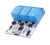 Acouto Modulo di relè USB 3 Tipo di Canale C a Modulo di relè di Controllo della Porta Seriale con Protezioni di OptoCoupler