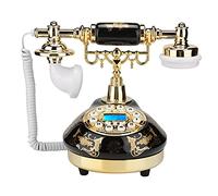 Acouto MS-9107 Ceramic Gold Pattern Oro Telefono Antico Destino per la Casa Telefono Oro Materiale Fiore per Patte Vintage Phoneantique Phoneretro Telefonico Decorazioni Telefoniche ID