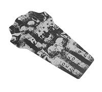 Acouto Mudguard di Mountain Bike Mudguard Universale di Fango Anteriore e Posteriore Applicabile a Bicicle Pieghevoli in Discesa PP Materiale PP (Testa di Teschio)