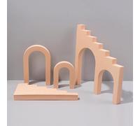 Acouto Oggetti di Fotografia Blocca le Forme Geometriche in Schiuma Dura per Gioielli Laici Piatti Cosmetici Piatti Foto Ladder Bianco Sono Schiuma di Ha e Tendenza delle Texture Nuovo è Materiale