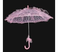 Acouto Ombrello da Sposa in Cotone e Pizzo per Feste di Matrimonio, Danza, Fotografia Il Pizzo è e per l'Ombrello Con un Tocco Delicato e Aggraziato, Questo Elegante da Sposa in Nuziale (PINK)