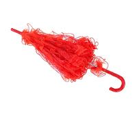 Acouto Ombrello da Sposa in Cotone e Pizzo per Feste di Matrimonio, Danza, Fotografia Il Pizzo è e per l'Ombrello Con un Tocco Delicato e Aggraziato, Questo Elegante da Sposa in Nuziale (rosso)