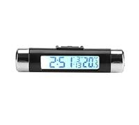 Acouto Orologio digitale per auto, Termometro a LED retroilluminato, Display digitale, Termometro per auto