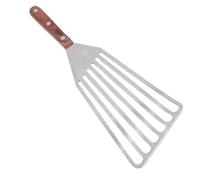Acouto Pala Spatola Multifunzionale Flessibile per Barbecue Spatola per Lama Spessa con Manico in Legno per Cucinare Girare Friggere Grigliare Utilizzare Pesce in Acciaio Inossidabile Pesce in (L)