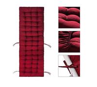 Acouto Patio Chaise Lounge Cuscini Sun Lounger Cushions Pad Sedia Sedia Sedia Cuscino per Vacanza da Viaggio Esterno Interno 1. Dimensione: 170 * 53 * 8 Cm Chaise Longhe (Claret)