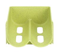 Acouto Portabottiglie impilabile per 2 bottiglie, da tavolo, per frigorifero e armadio da con design concavo-convesso, materiale PP non resistente (verde)