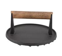 Acouto Pressa per Griglia in Ghisa, Pressa per Hamburger Resistente con Manico, Cottura Uniforme per Pancetta e Bistecca, 1,4 kg per Chef Casalinghi