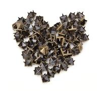 Acouto Pulsanti a Scatto da 9 Mm per Borchie Piramide in Rame in Ottone, 100 Pezzi, una Punta di Unghie da 4 Poti per Mestieri in Pelle, Abbigliamento, Borse, Progetti Fai -da -te Punk Rock Rivetti