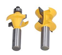 Acouto Punta per Fresa con Gambo da 2 Pezzi / 2 Pollici Linguetta a 120° e Fresa per Scatola per Pannelli in Legno Il Diametro di 1/ Pollici è una Punta per con Gambo da per a 120° Set di Punte per