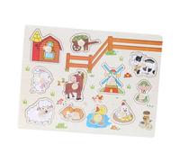 Acouto Puzzle in Legno con Pomello, Giocattolo Educativo per Bambini, Colori Brillanti, Sviluppa Abilità Cognitive, per l'Apprendimento Precoce e l'Interazione Genitore-Figlio (#02)