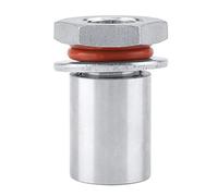 Acouto Raccordo Passaparete Senza Saldatura Filettato Maschio NPT da 1/2 in Acciaio Inossidabile per Kettle Keg, Facile da Installare Senza Saldature, Facile da Aggiungere Accessori,