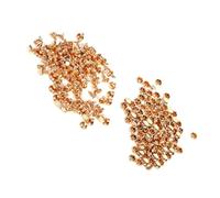 Acouto Rivetti in Pelle a Doppio Cappuccio 100 Pezzi Rivetti a Doppio Cappuccio, Borchie Decorative in Ferro per Artigianato in Pelle, Borchie Tubolari in Metallo 8x8mm per Borse, Giacche e Altro