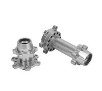 Acouto Ruota Moto Rc Hub Esagono Esagono in Alluminio Esadecimale Ruota Posteriore per Losi 1/4 Promozione MX Modifica Moto Elettrica Aggiornamento di Design Intero Ad Alto Design Rc (Silver)