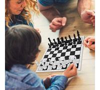 Acouto Scacchi di Scacchi Internazionali di Plastica Portatile per per attività di Partito alta. STURDY Easy Store Carry o Giochi. Facilmente Portatile per Giochi Adatti (WHITE)