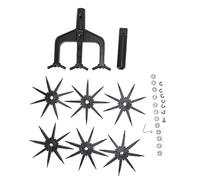 Acouto Scarificatore per Suolo da Giardino, Motozappa 2 in 1 Resistente all'Usura con Ruote a Stella per Aerazione e Diserbo, Strumento da Giardinaggio per la Manutenzione del Prato