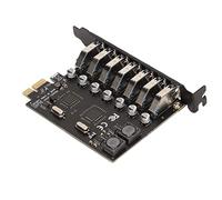 Acouto Scheda Adattatore PCIE a USB 3 0 7 Porte Velocità di Trasmissione Veloce 5 Gbps Scheda di Espansione Modulo USB di Espansione 5 V Trans Adattatore di Computer Desktop