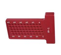 Acouto Scriba a T in Lega di Alluminio, Calibro per Fori, Strumento per Marcatura da Falegname, Design Portatile per Progetti di Bricolage in Legno Rosso (rosso)