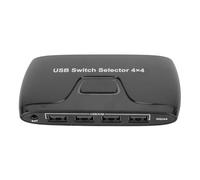 Acouto Selettore Switch USB 2.0 a 4 Porte Condivisione di 4 Computer Dispositivi USB Switch KVM per Tastiera Il Pulsante del Mouse Consente di Collegare i Computer a OUT Selettore