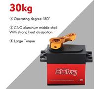 Acouto Servo Digitale da 30 Kg Servo con Ingranaggi in Metallo Impermeabile per Auto RC in Scala 1/8 1/10 /12 Manipolatore di Barche Robot con Braccio 25T Funzionante 4 8 V Auto 7 4 V velocità