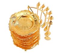 Acouto Set di Piatti Europei in Metallo Elegante Cucchiaio da Torta Riutilizzabile Vassoio di Frutta con Set di Cucchiai per Bistecche Pasta Frutta Snack Argento Cibi Pronti Questo con di Piatti