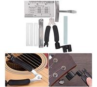 Acouto Set di Strumenti per Chitarra Che Include Levigatrice per Raggio di Azione delle Corde, Righello, Protezioni per Tastiera, Antiruggine e per Set di Strumenti per Chitarra. Levigatrice per