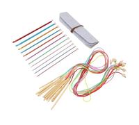 Acouto Set di Uncinetti da 2 a 8 Mm Uncinetti in Alluminio da 3 a 10 Mm Cavo per Maglieria con Custodia in Feltro per Strumenti per Maglieria, Non Si Usa il Filato, Non Si Adatta Set di da 2 a 8 per