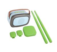 Acouto Set Elettrico Set di Moving 3D Portable Professional Virtual Drumming per Adulti per Bambini Princi (GREEN)