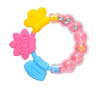 Acouto Sonaglio per Neonati Gomma da Masticare MULTIFUNZIONALE in Silicone Resistente Ai Morsi Sonaglio per Neonati Giocattolo da Masticare per Rosa la sensibilità dei Bambini ESERCIZIO Baby Baby