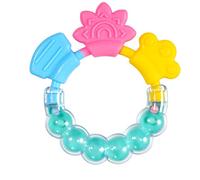 Acouto Sonaglio per Neonati Gomma da Masticare MULTIFUNZIONALE in Silicone Resistente Ai Morsi Sonaglio per Neonati Giocattolo da Masticare per Rosa la sensibilità dei Bambini ESERCIZIO Baby Baby